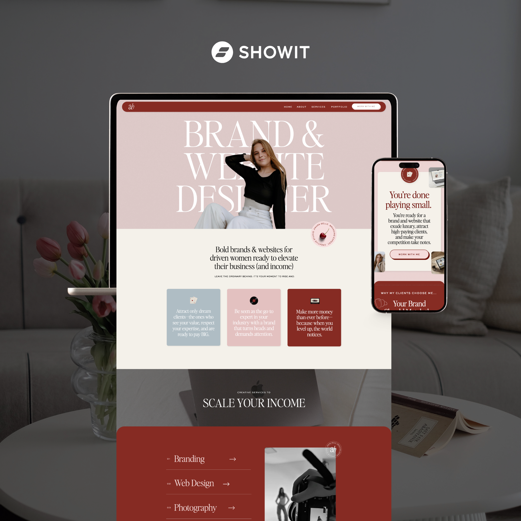 Amara Belle Showit Template