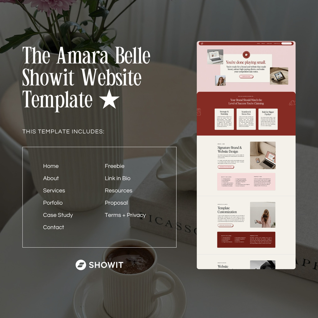 Amara Belle Showit Template