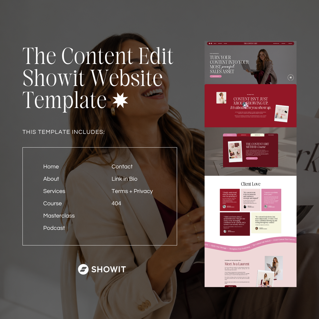 The Content Edit Showit Template