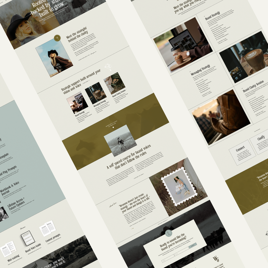 West & Gold Showit Template