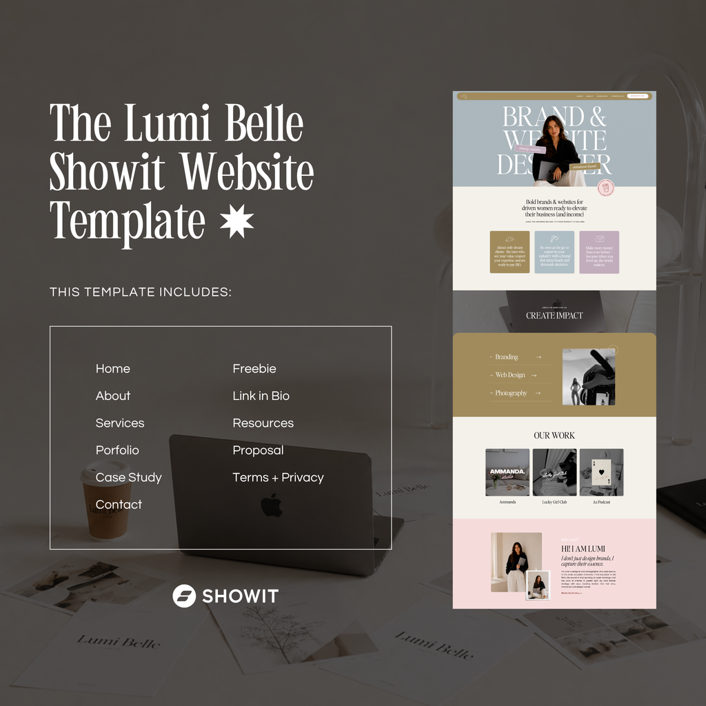 Lumi Belle Showit Template