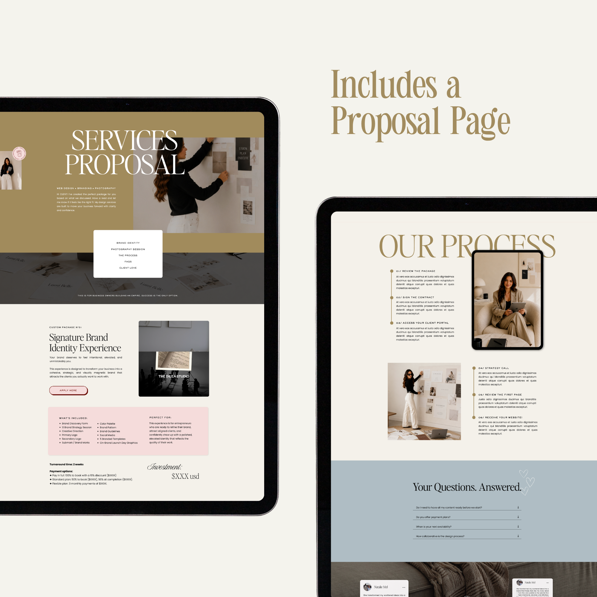 Lumi Belle Showit Template