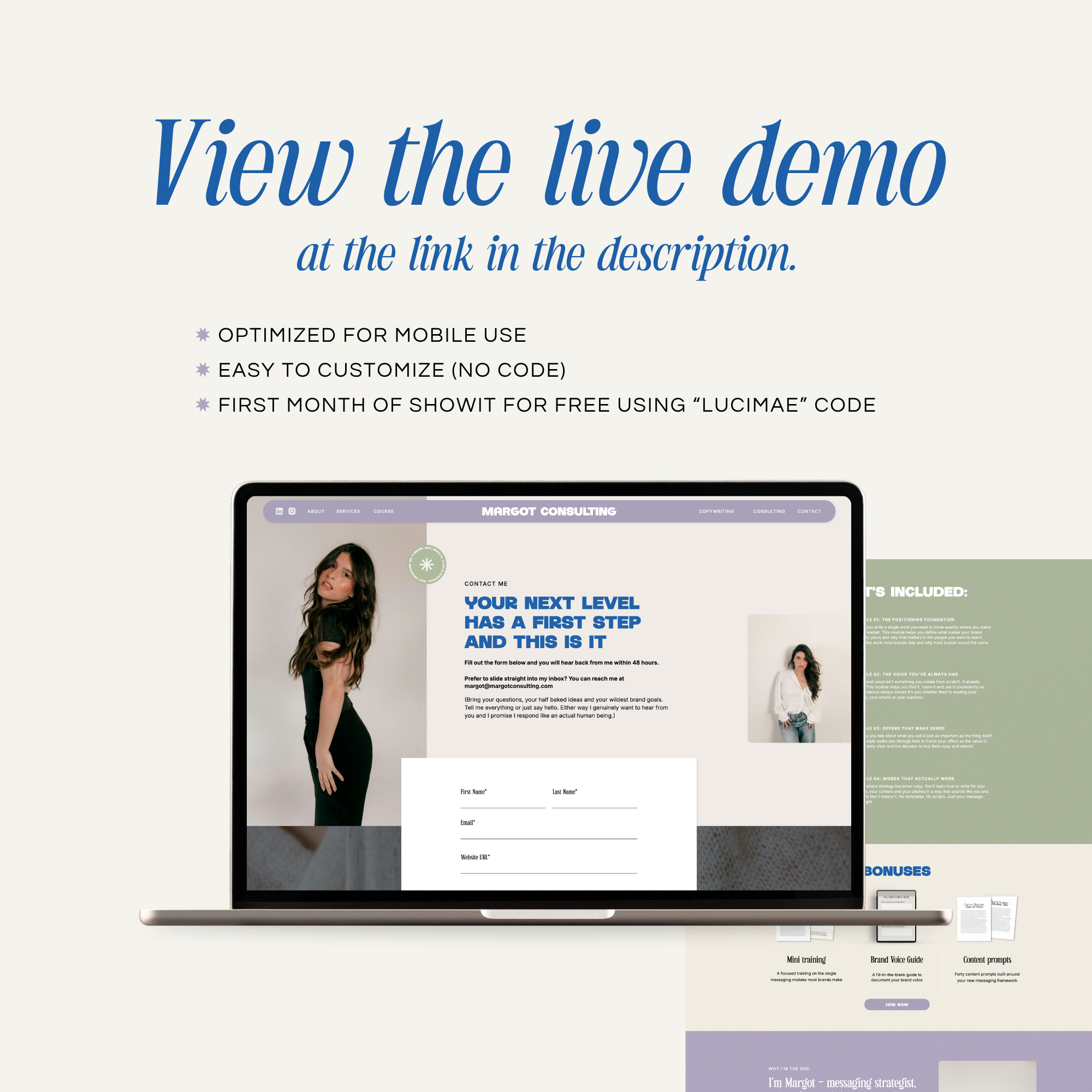 Margot Showit Template