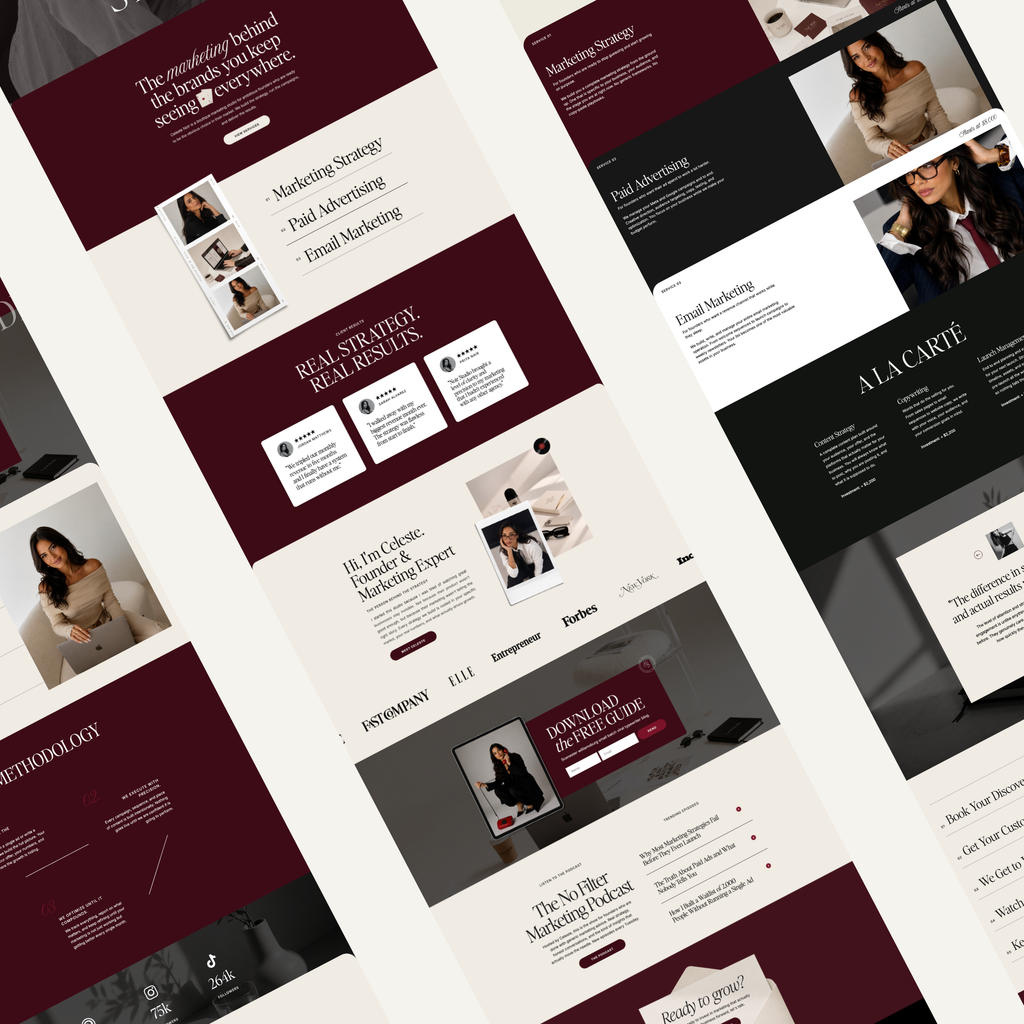 Celeste Noir Showit Template