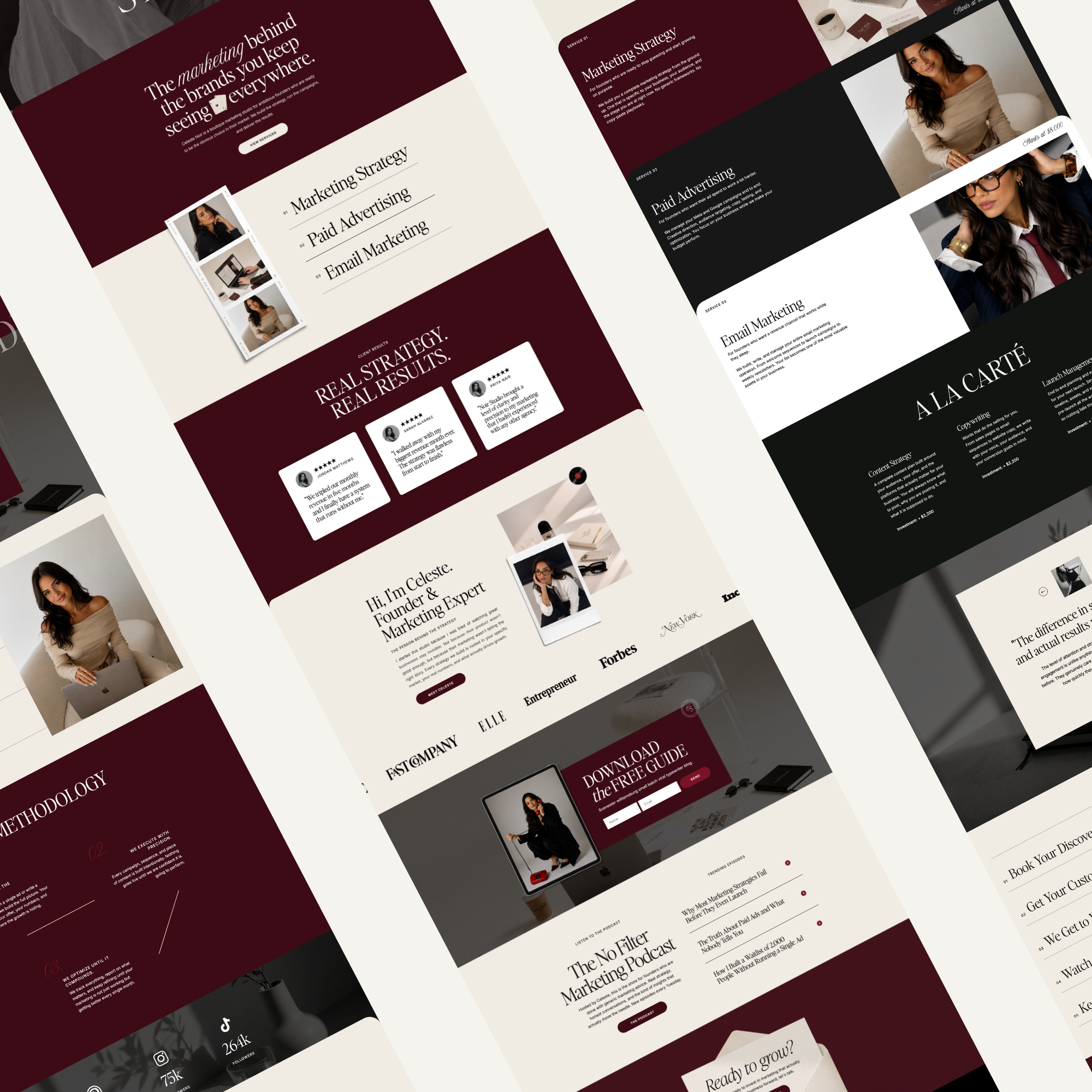 Celeste Noir Showit Template