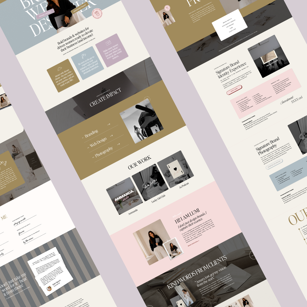 Lumi Belle Showit Template